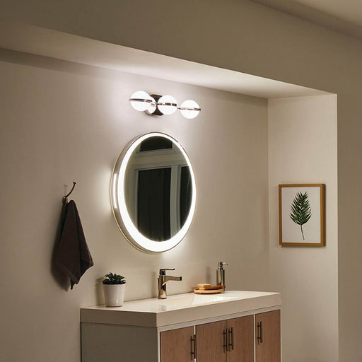 Brettin LED Bath Vanity Wall Light in bathroom.