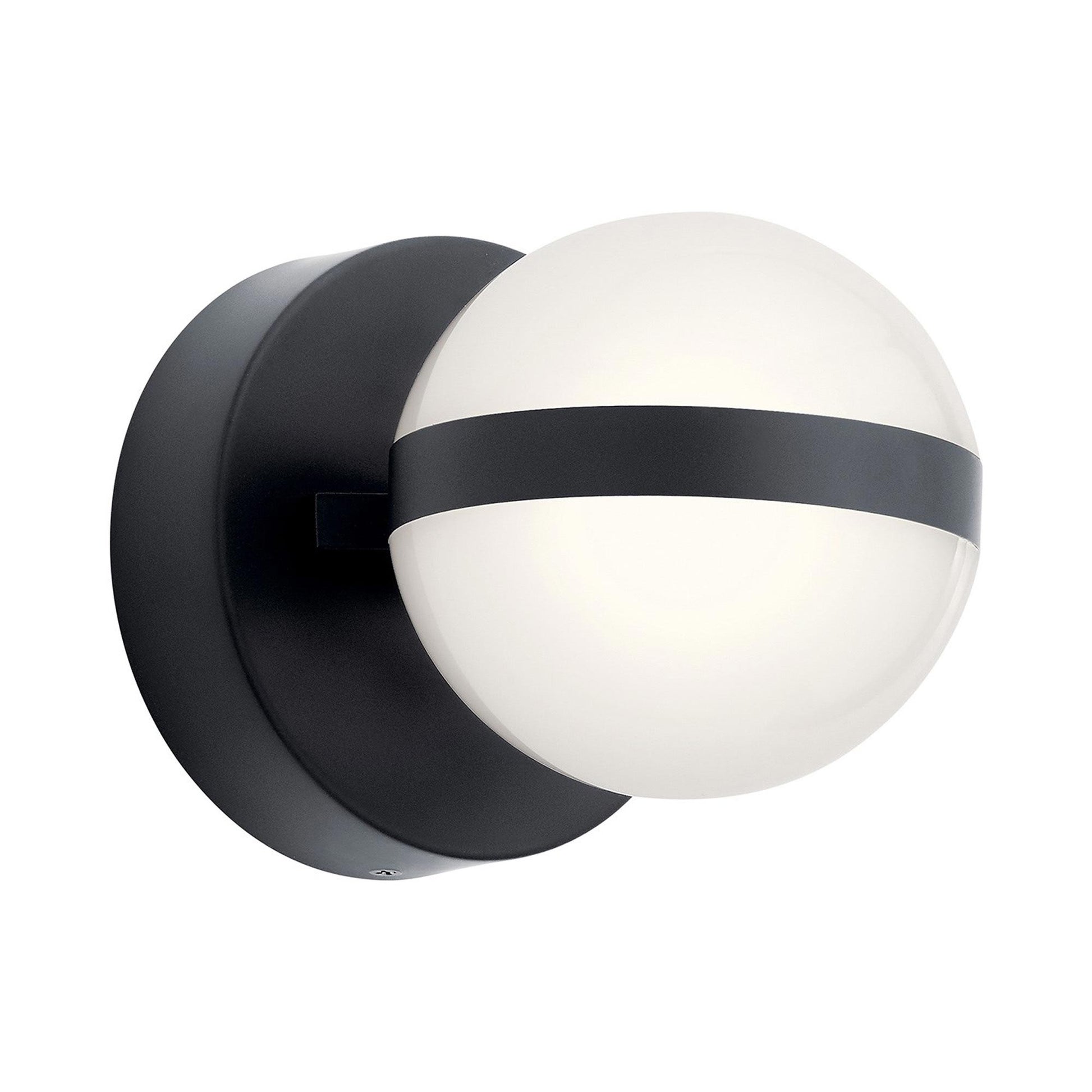 Brettin LED Bath Wall Light in Matte Black.