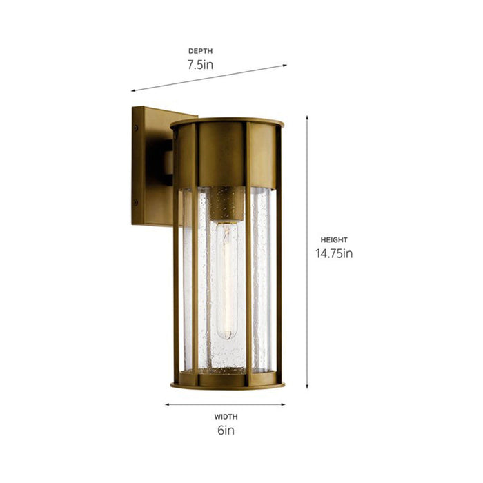 Camillo Outdoor Wall Light - line drawing.