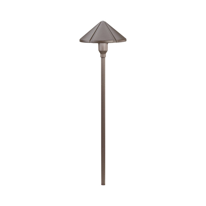 Center Mount LED Path Light in Textured Architectural Bronze.