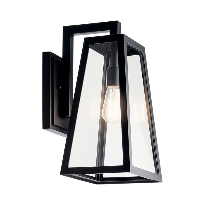 Delison Outdoor Wall Light in Black (Large).