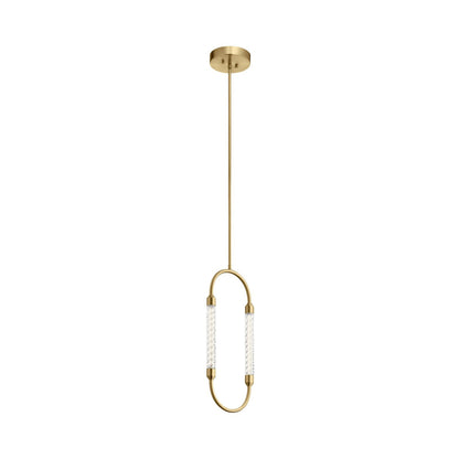 Delsey LED Mini Pendant Light in Champagne Gold.