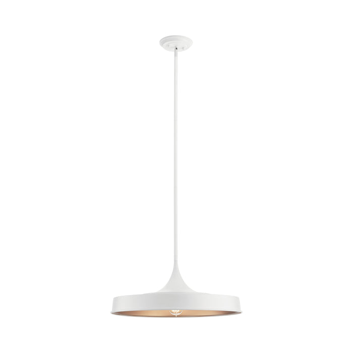 Elias LED Convertible Pendant Light in White (Small).