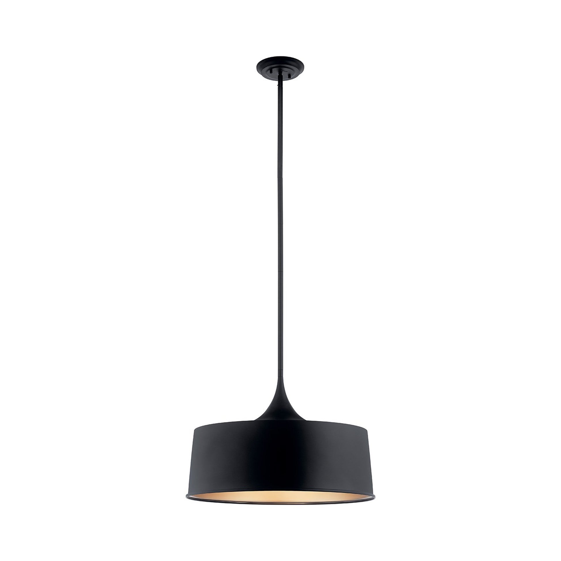 Elias LED Convertible Pendant Light in Black (Large).