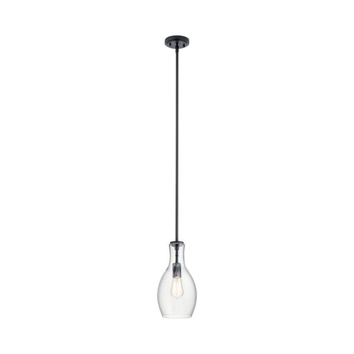 Everly Hourglass Pendant Light in Teardrop/Black (Small).