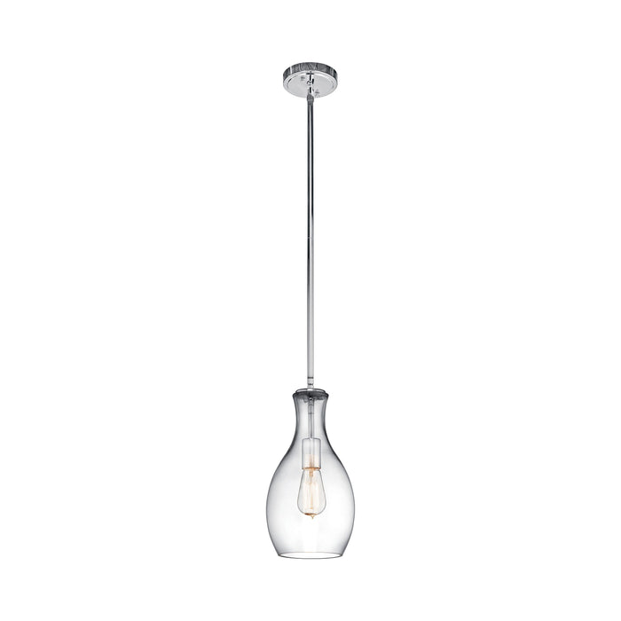 Everly Hourglass Pendant Light in Teardrop/Chrome (Small).