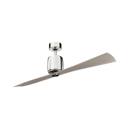 Ferron Ceiling Fan in Polished Nickel.