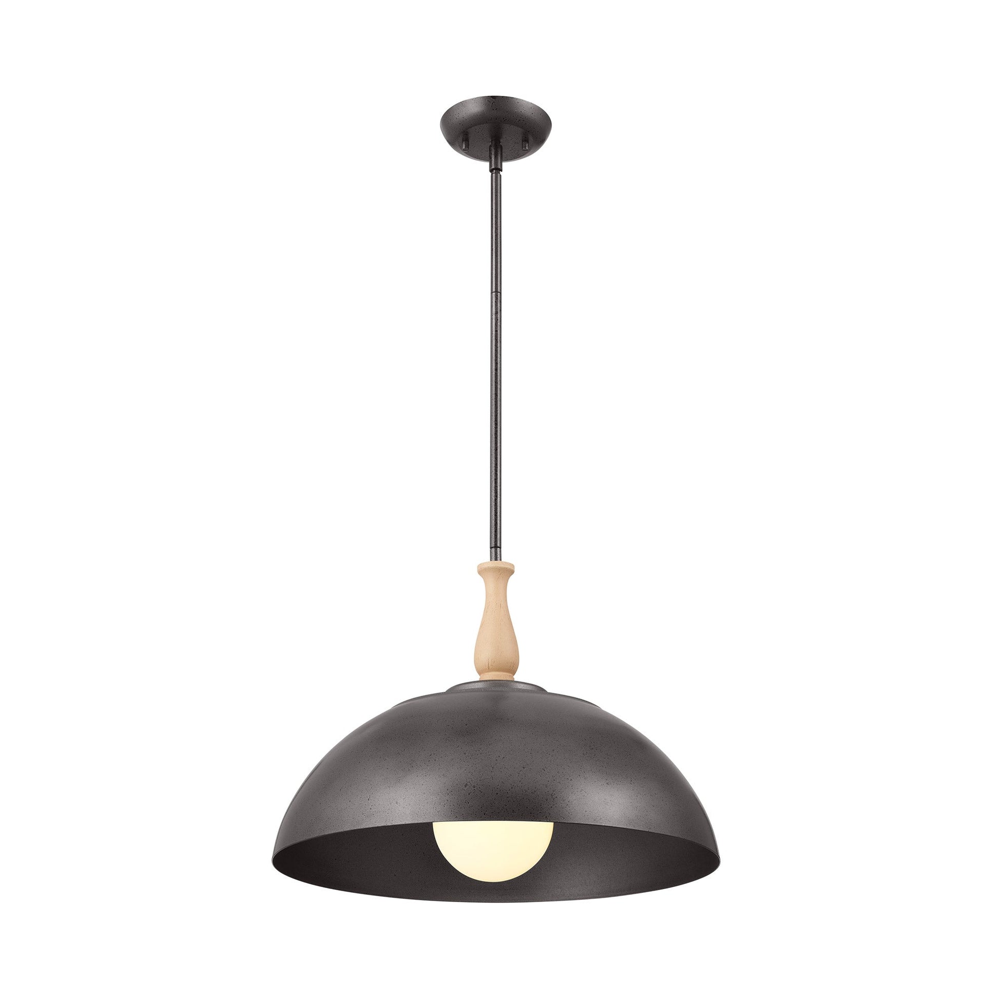 Fira Pendant Light in Anvil Iron (Large).