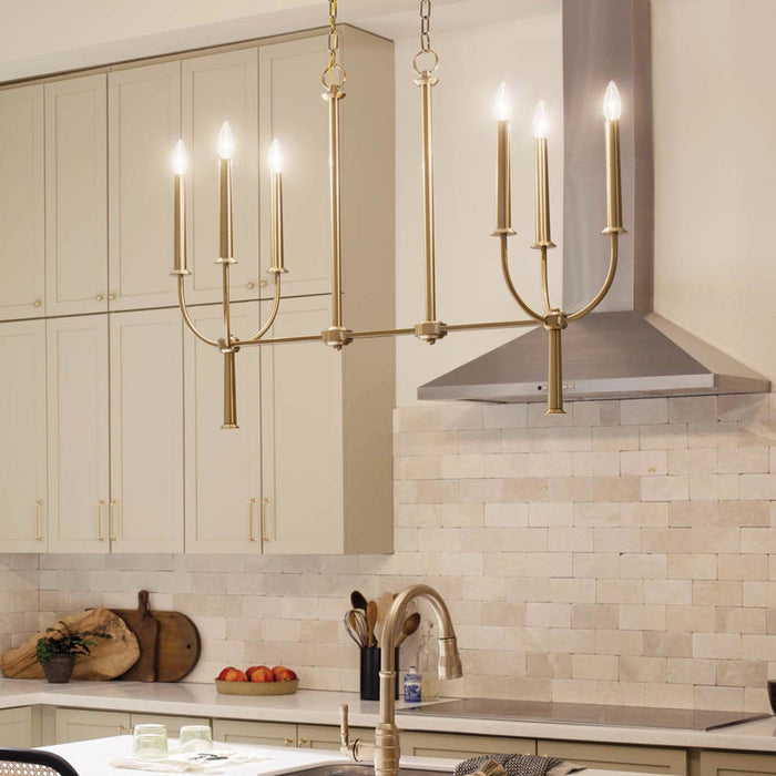 Florence Linear Pendant Light in kitchen.