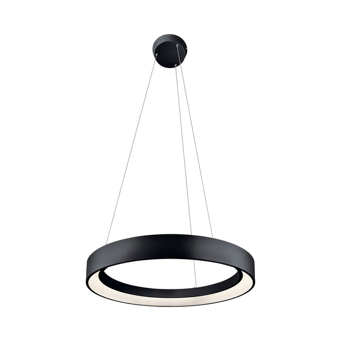 Fornello LED Pendant Light in Textured Black (Medium).