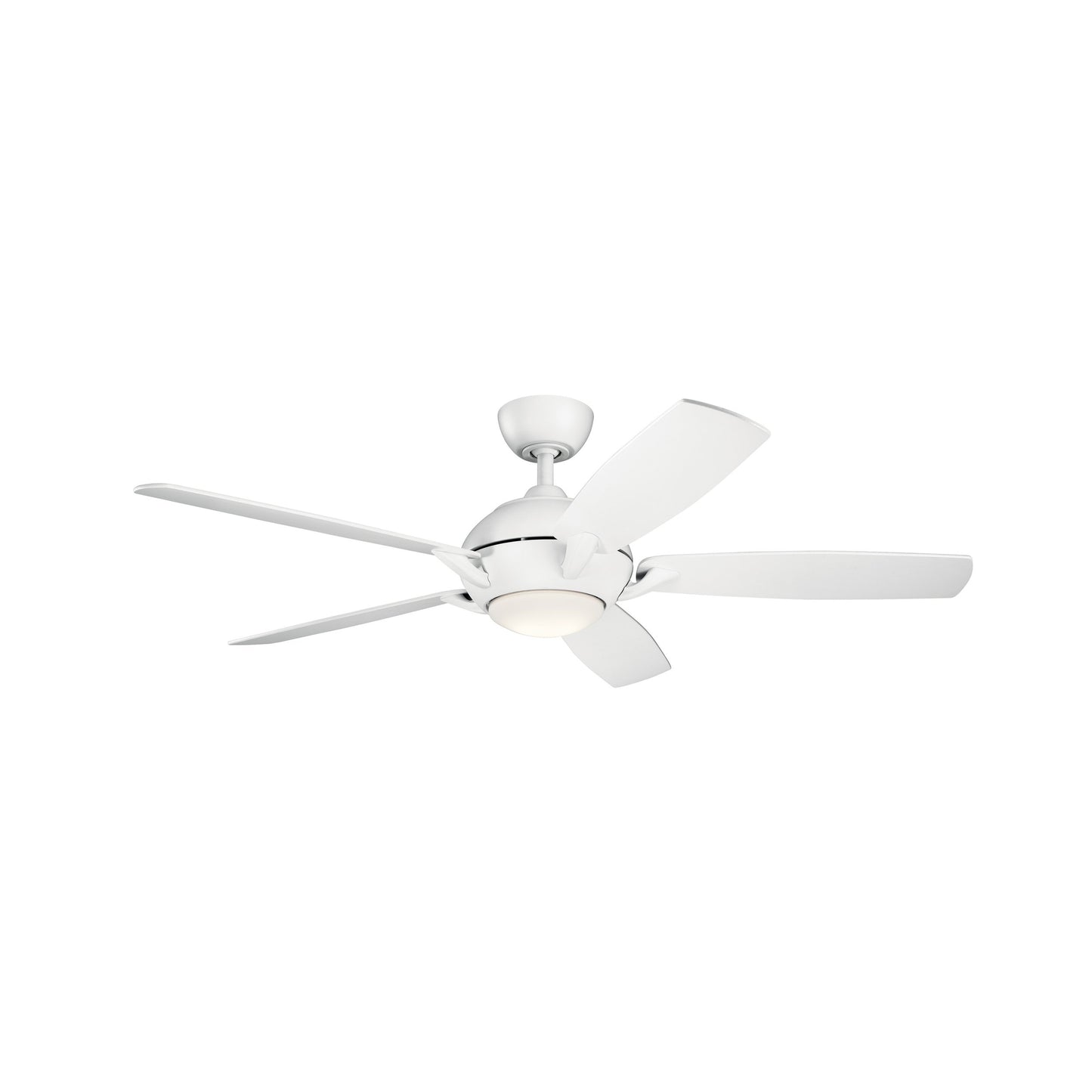 Geno LED Ceiling Fan in Matte White.