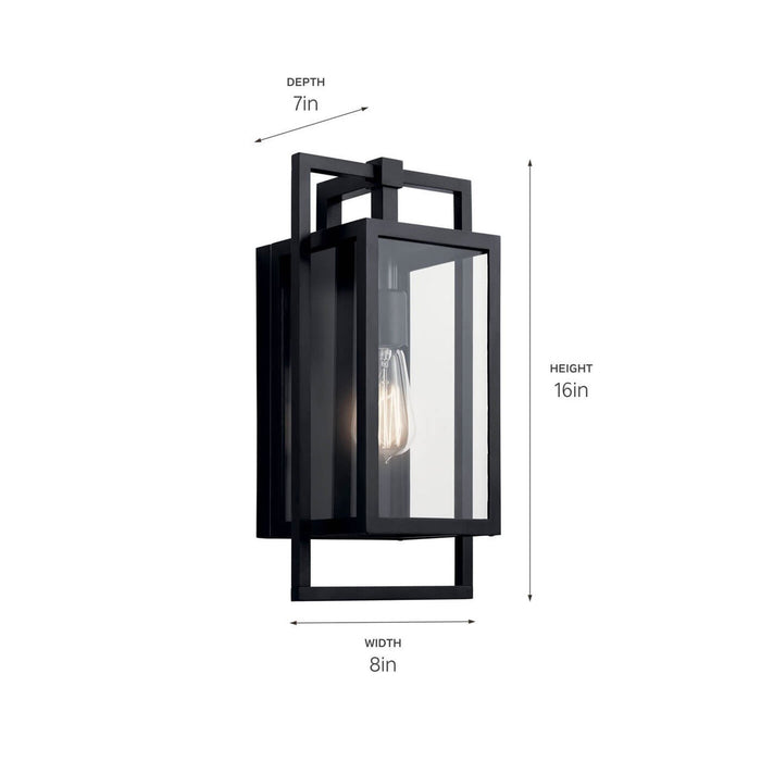 Goson Outdoor Wall Light - line drawing.