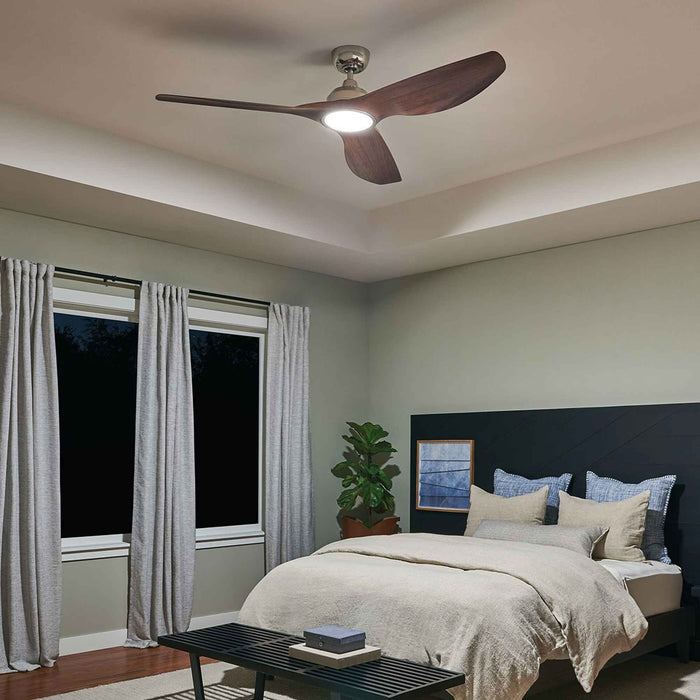 Imari LED Ceiling Fan in bedroom.