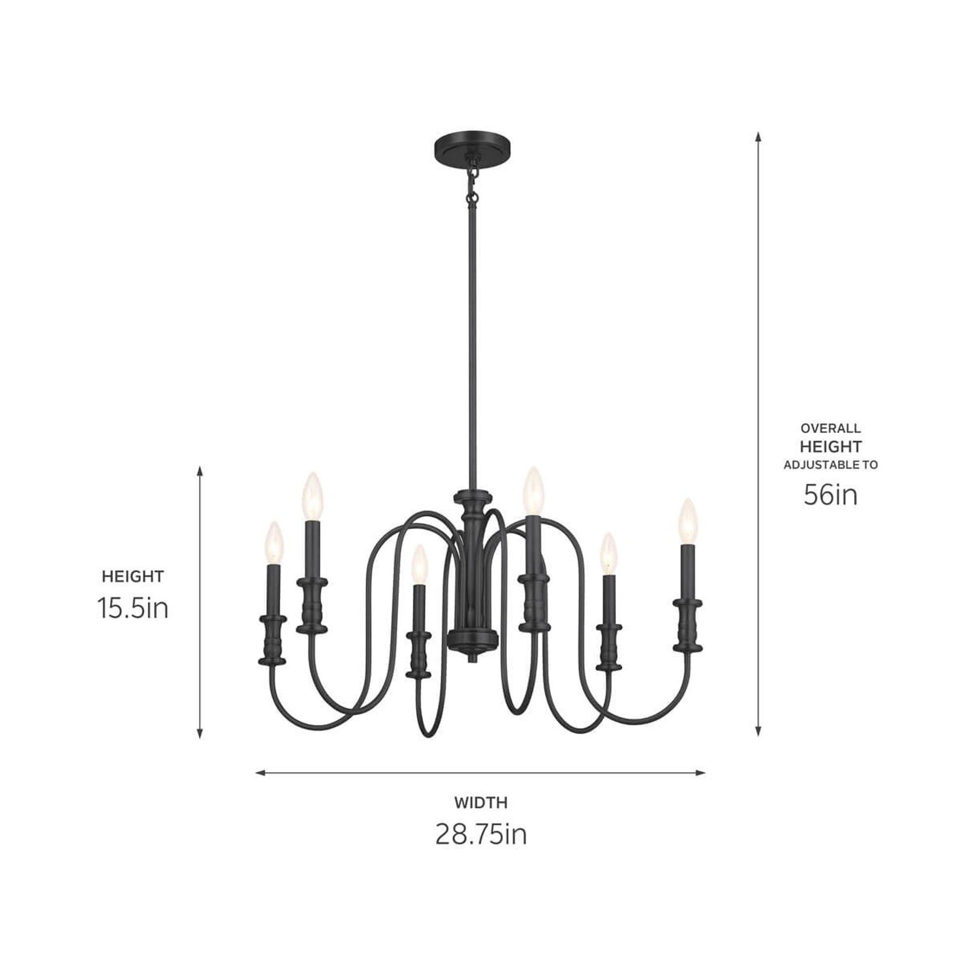 Karthe Chandelier - line drawing.