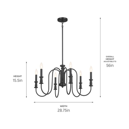 Karthe Chandelier - line drawing.