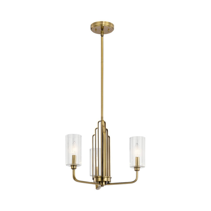 Kimrose Chandelier in Brushed Natural Brass (Small).