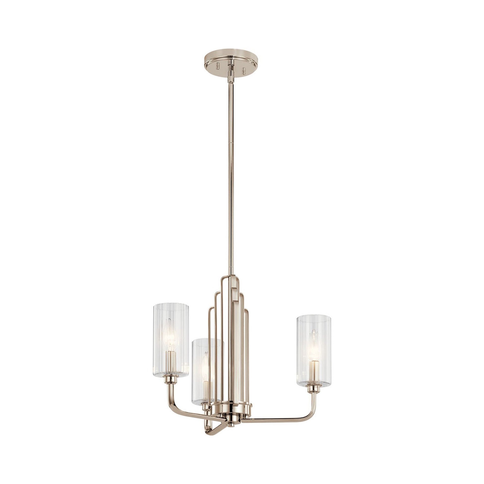 Kimrose Chandelier in Polished Nickel (Small).