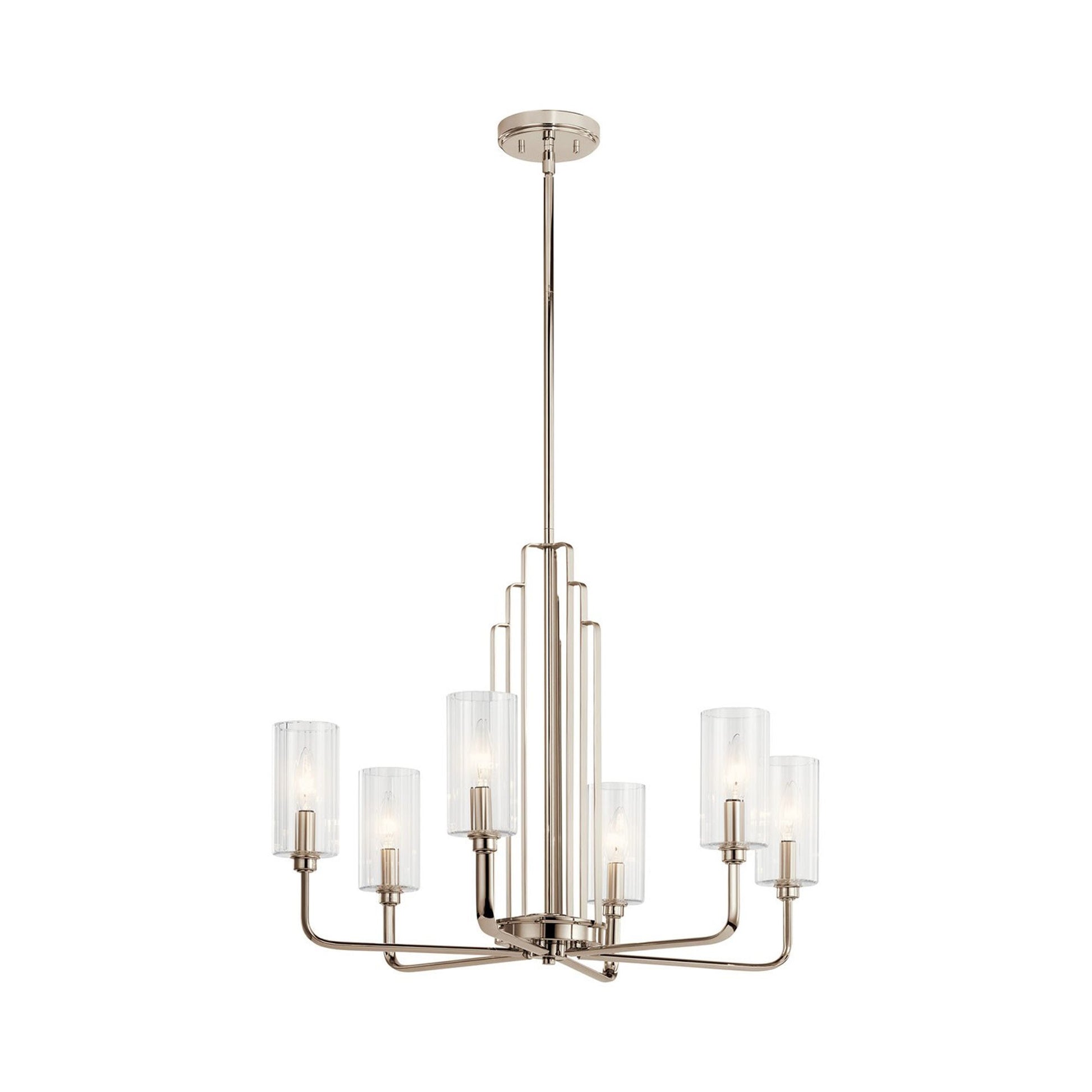 Kimrose Chandelier in Polished Nickel (Medium).