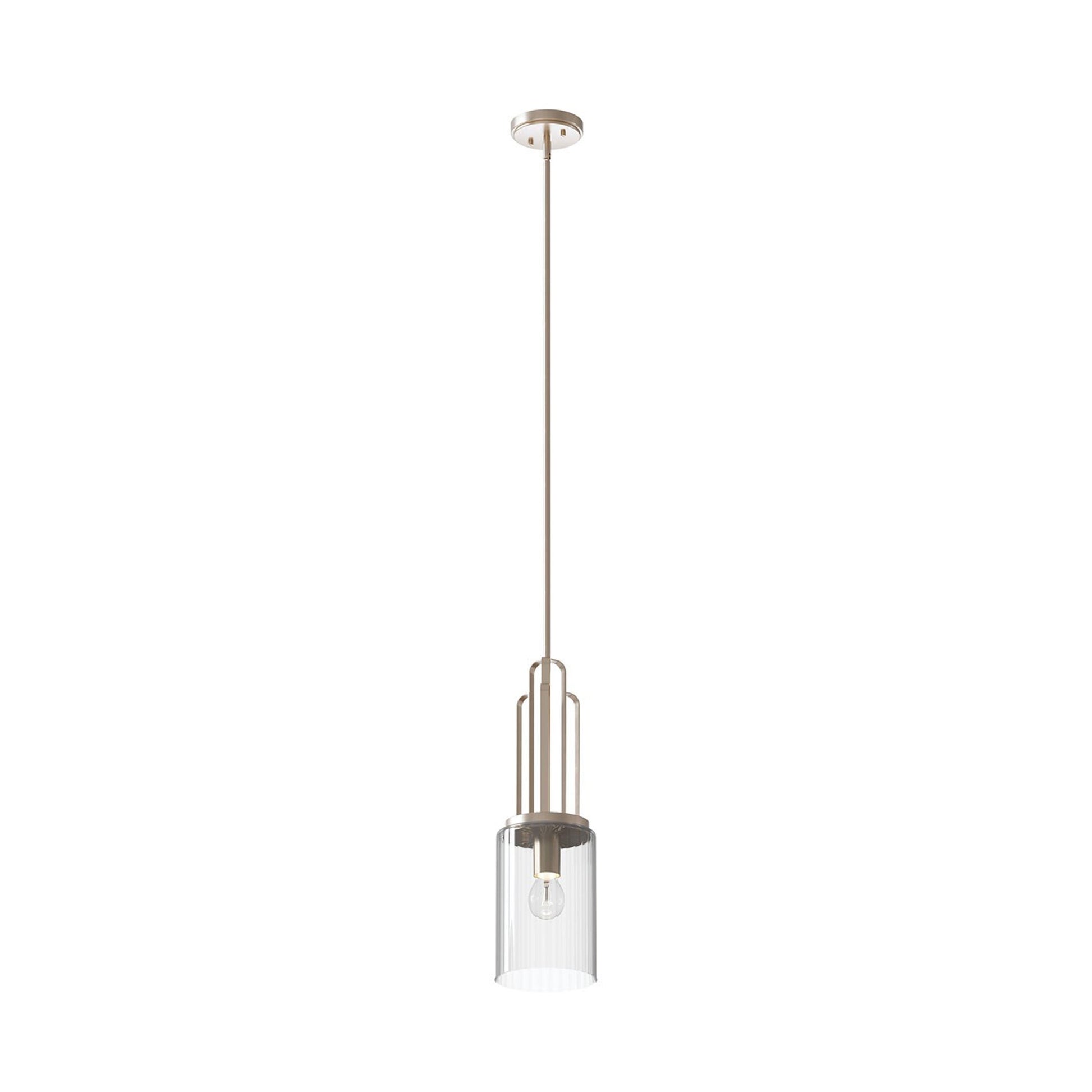 Kimrose Mini Pendant Light in Polished Nickel.