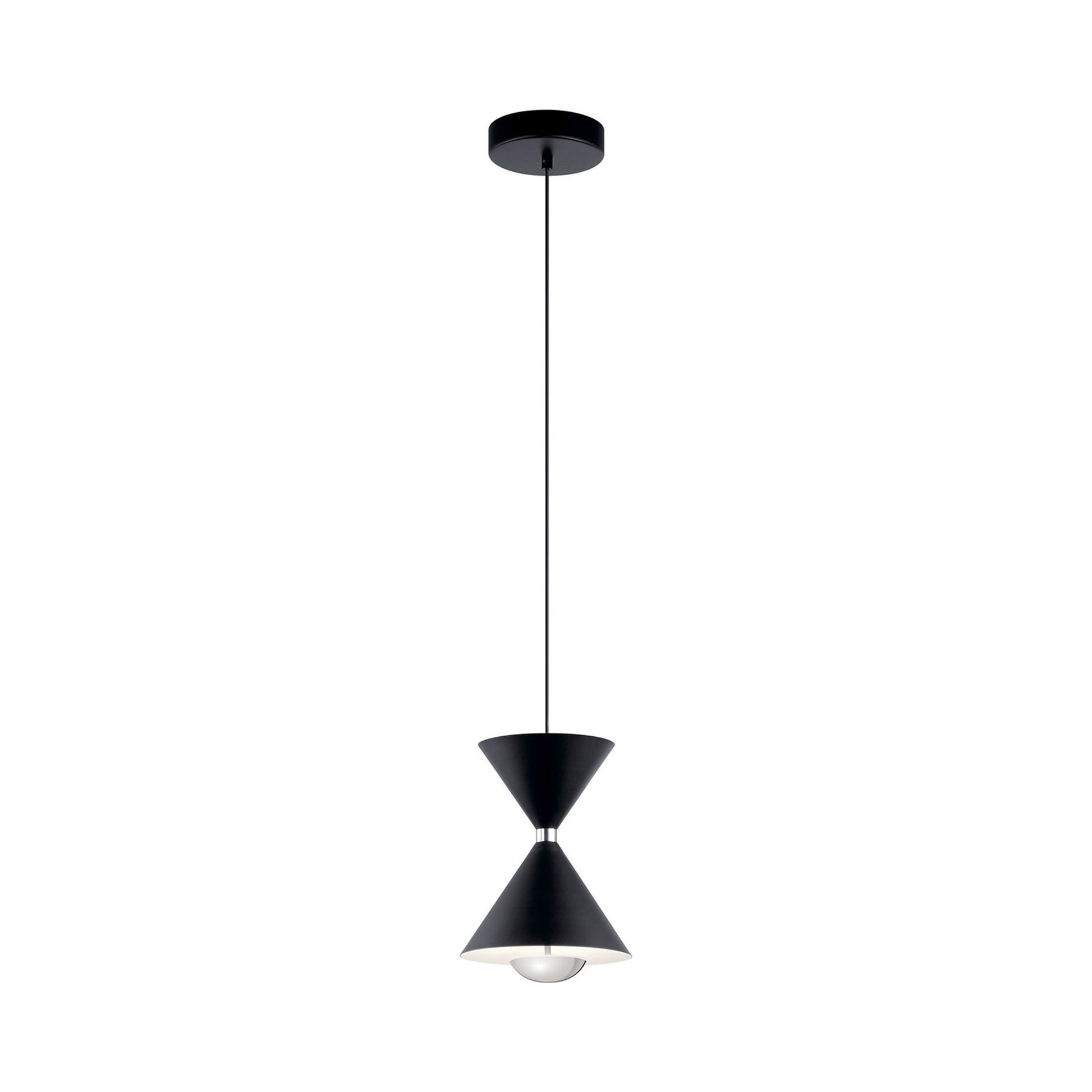 Kordan LED Mini Pendant Light in Matte Black (Large).