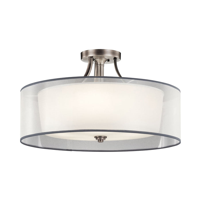Lacey Semi Flush Mount Ceiling Light in Antique Pewter (5-Light).