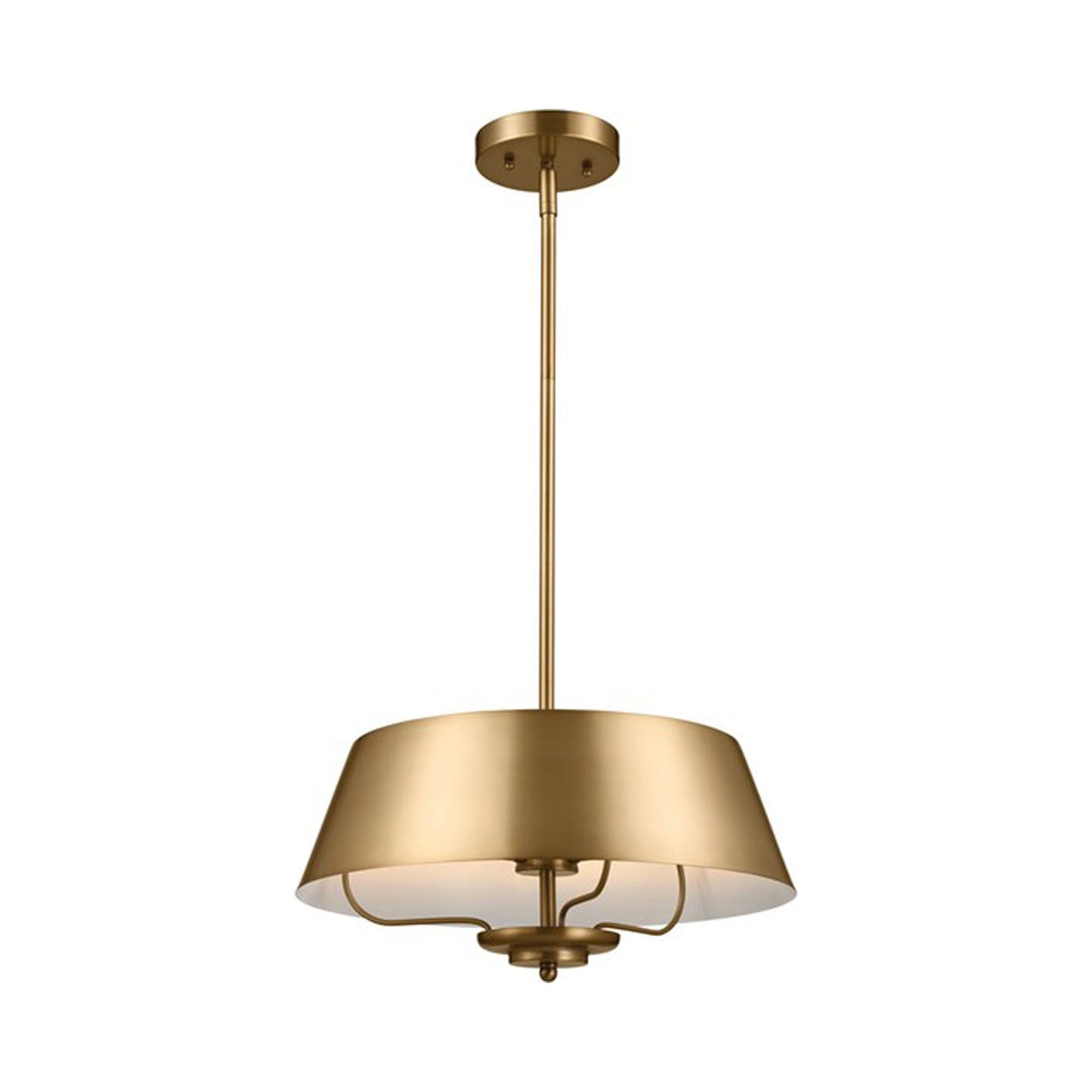 Luella Pendant Light in Brushed Natural Brass (3-Light).