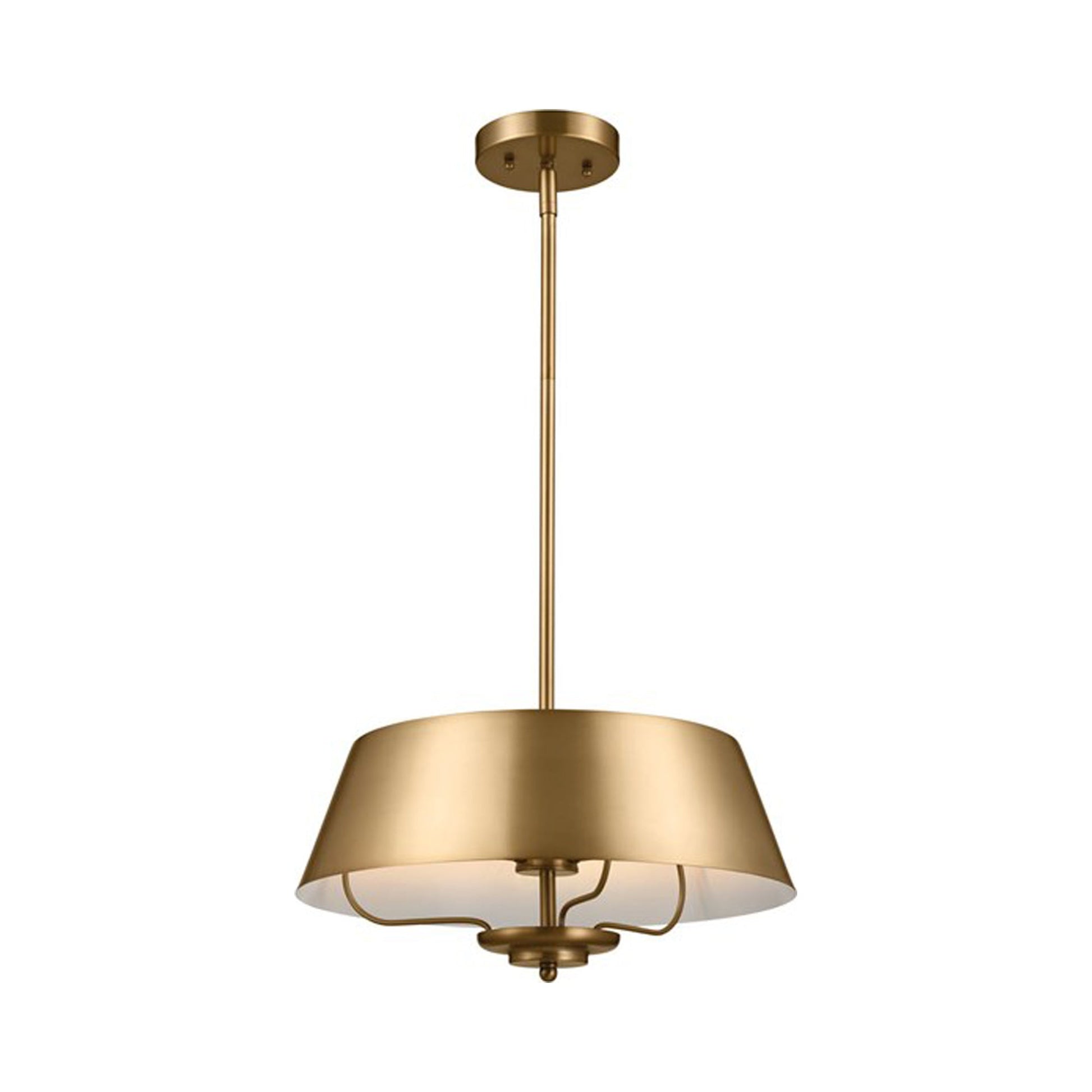 Luella Pendant Light in Brushed Natural Brass (3-Light).