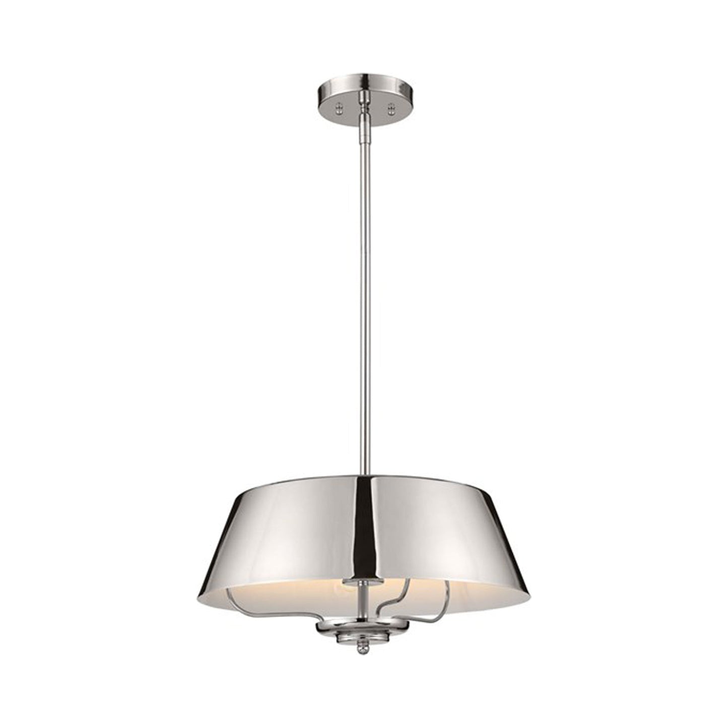 Luella Pendant Light in Polished Nickel (3-Light).