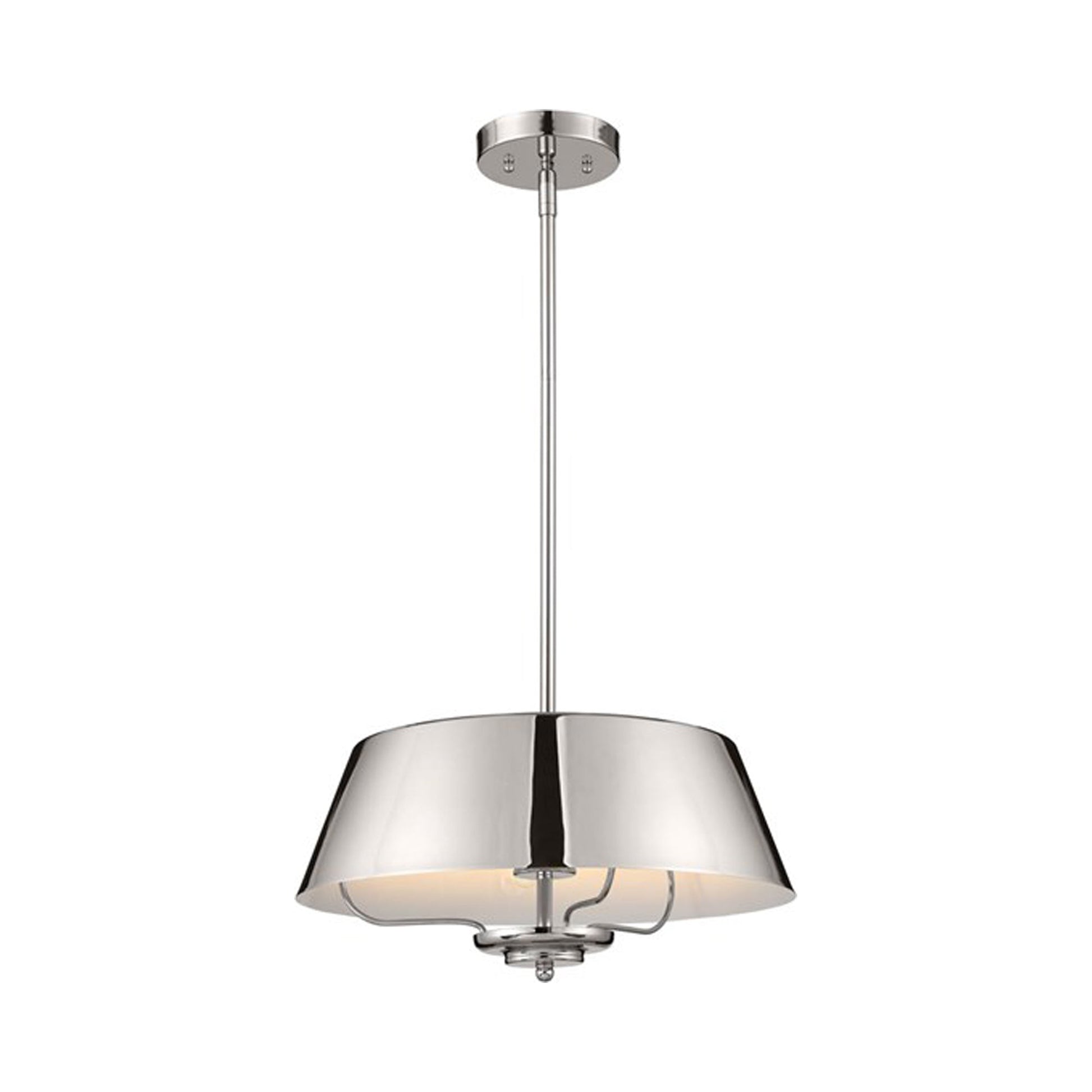 Luella Pendant Light in Polished Nickel (3-Light).