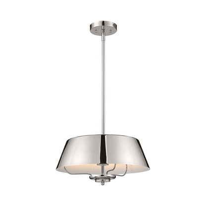 Luella Pendant Light in Polished Nickel (3-Light).