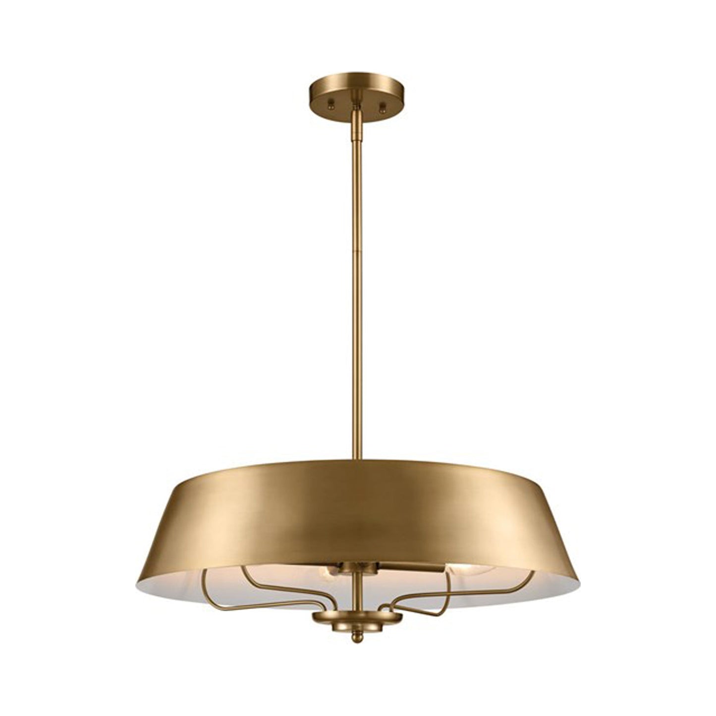 Luella Pendant Light in Brushed Natural Brass (4-Light).