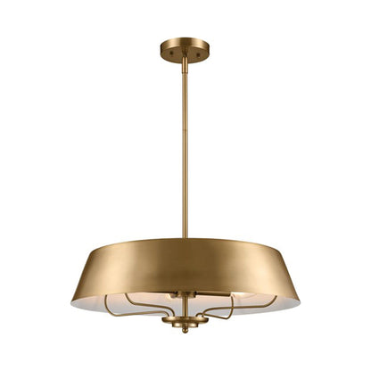 Luella Pendant Light in Brushed Natural Brass (4-Light).
