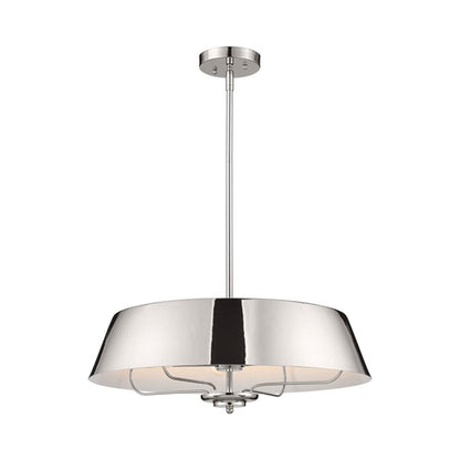 Luella Pendant Light in Polished Nickel (4-Light).
