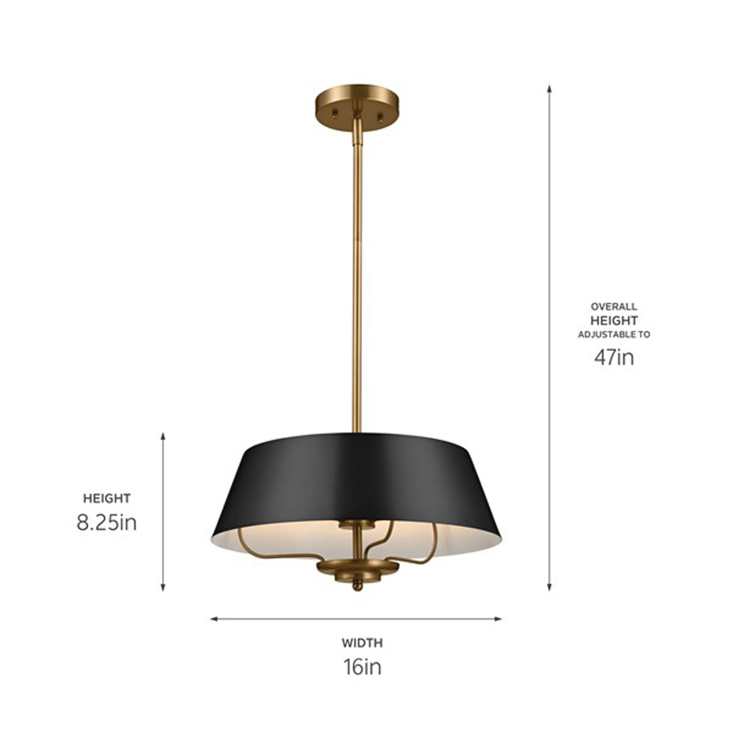 Luella Pendant Light - line drawing.