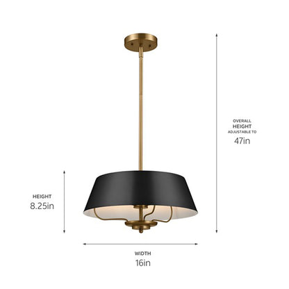 Luella Pendant Light - line drawing.