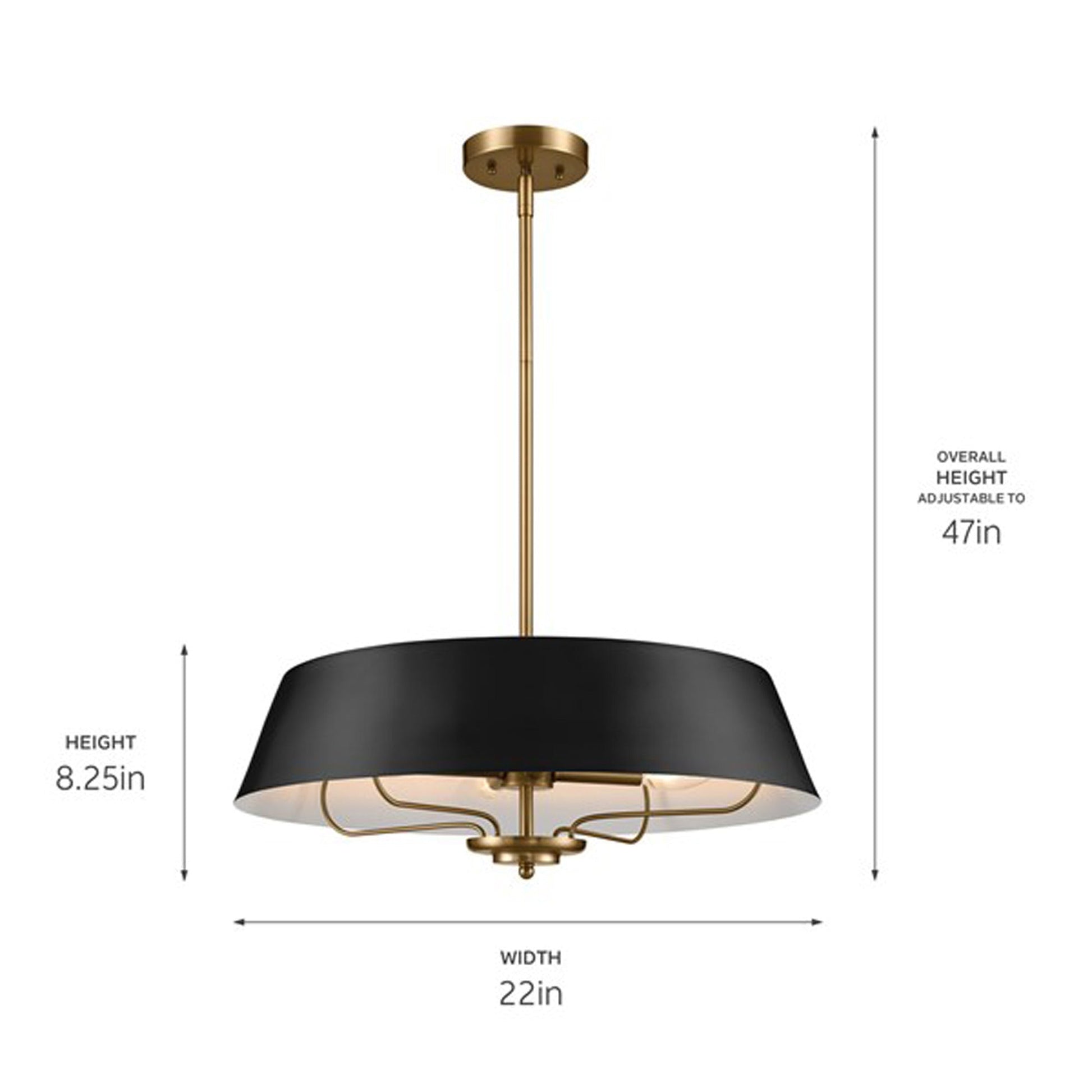 Luella Pendant Light - line drawing.