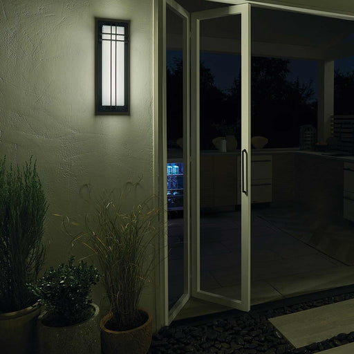 Manhatten Outdoor Led Wall Light in outside area.