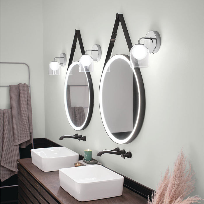 Martell LED Mirror in bathroom.