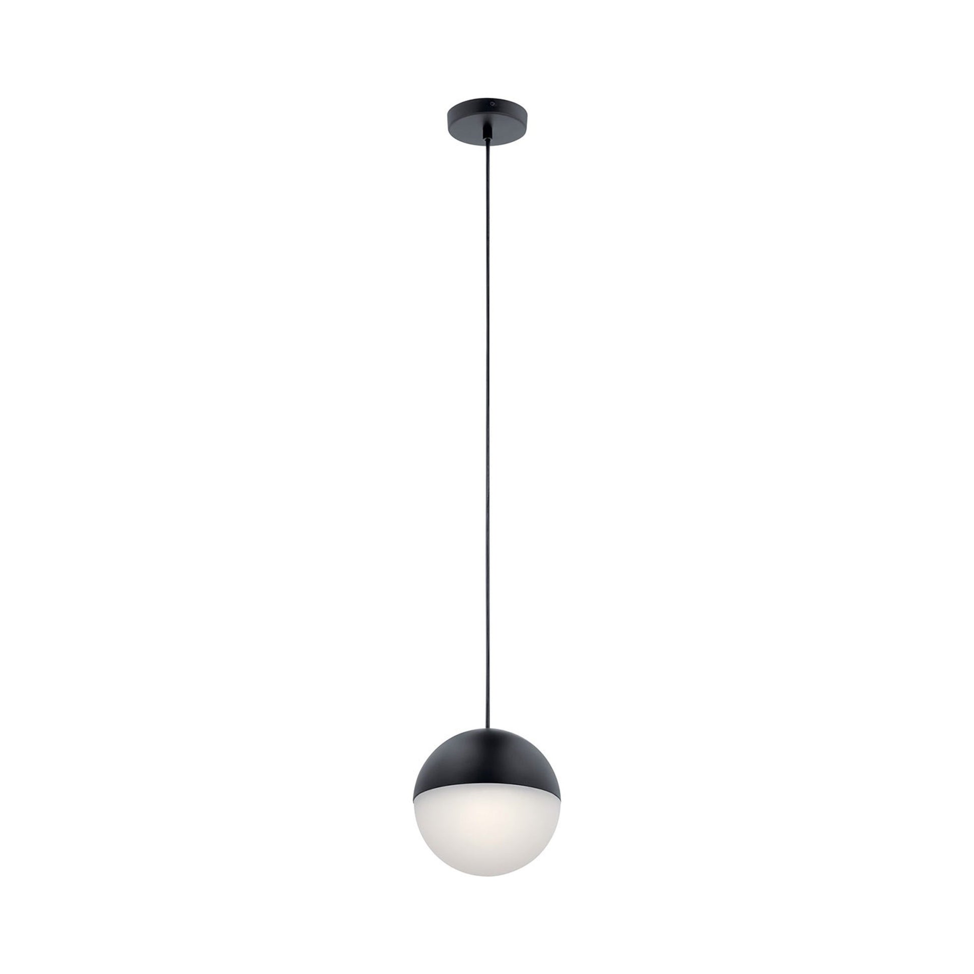 Moonlit LED Pendant Light in Matte Black (Large).