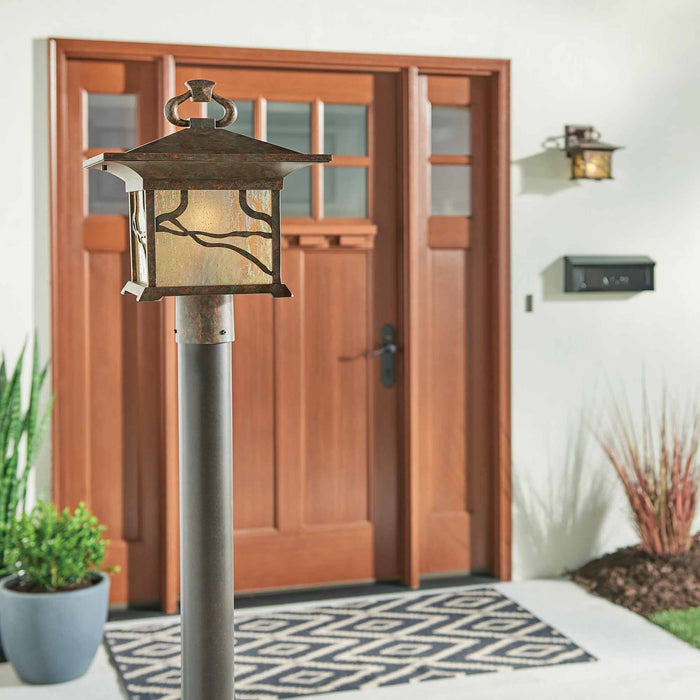 Morris Outdoor Post Light in Outside Area.