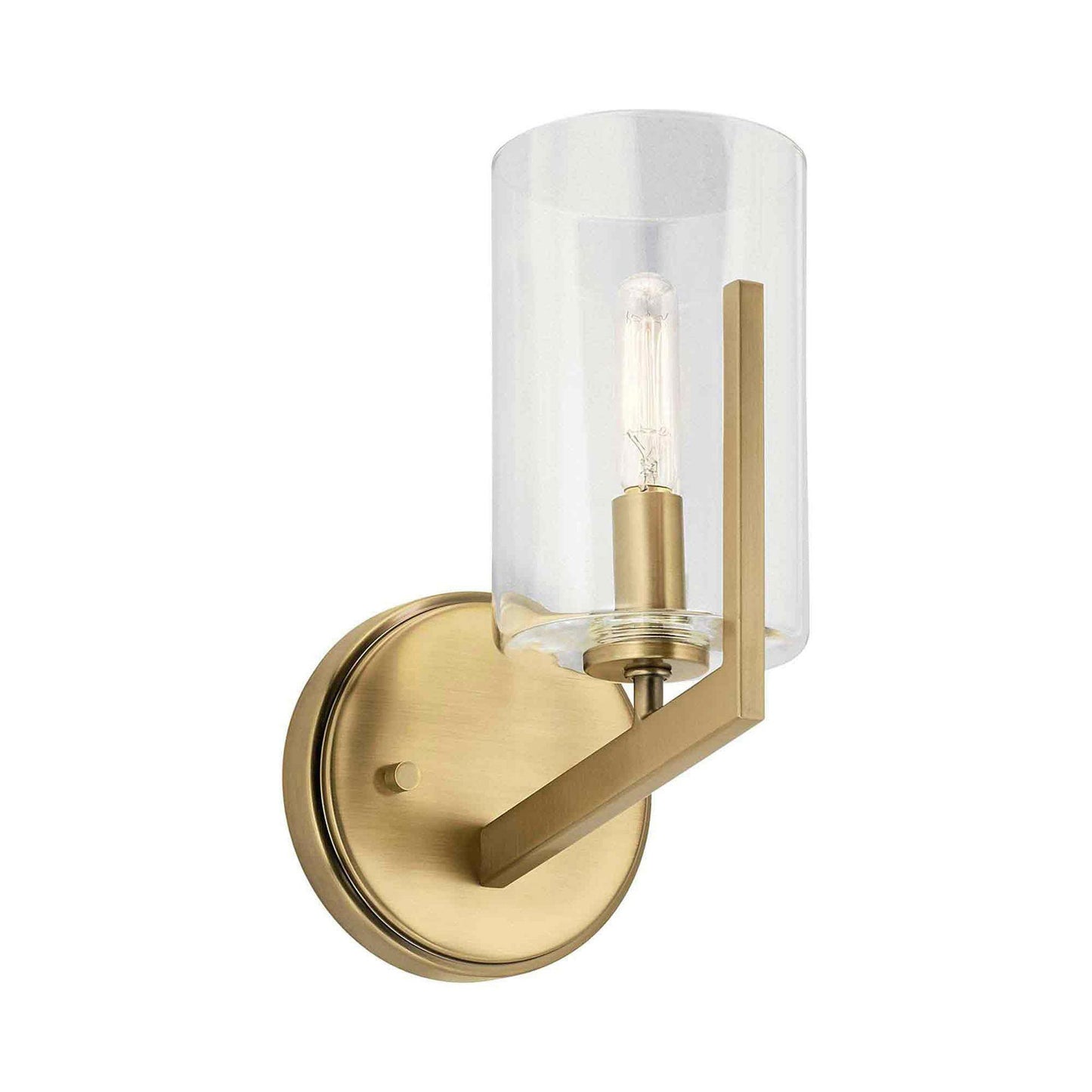 Nye Wall Light in Brushed Natural Brass.