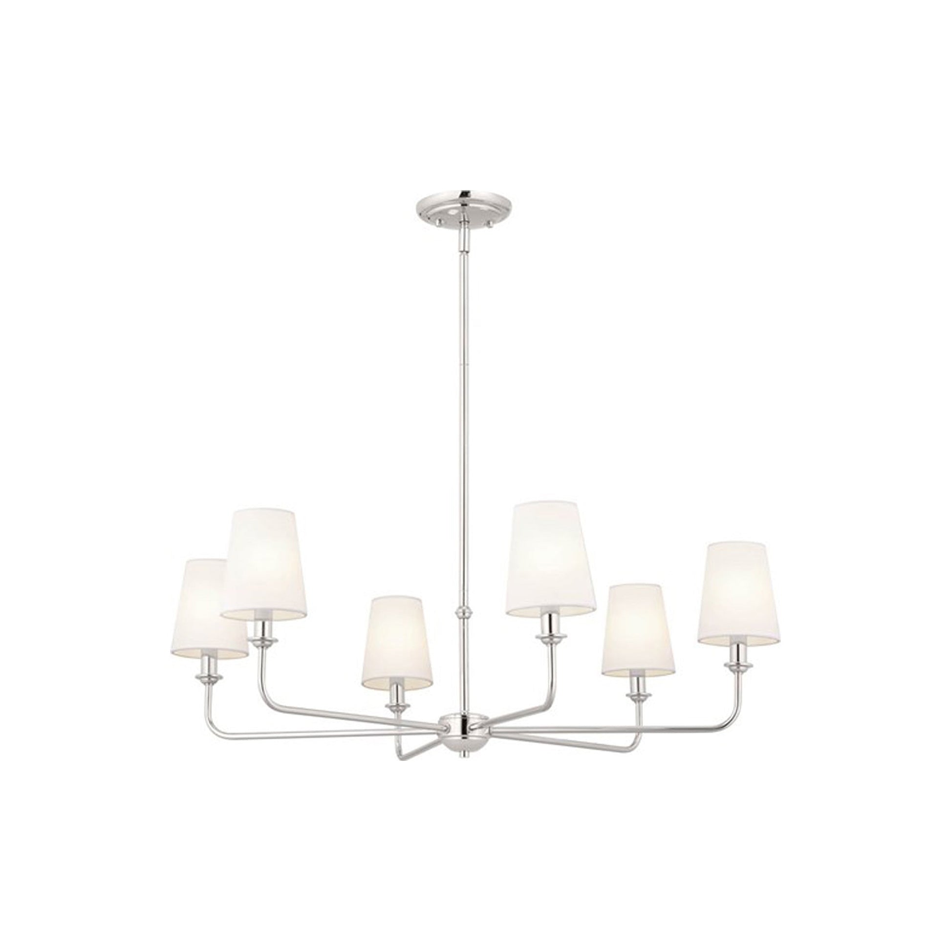 Pallas Chandelier in Polished Nickel (6-Light).
