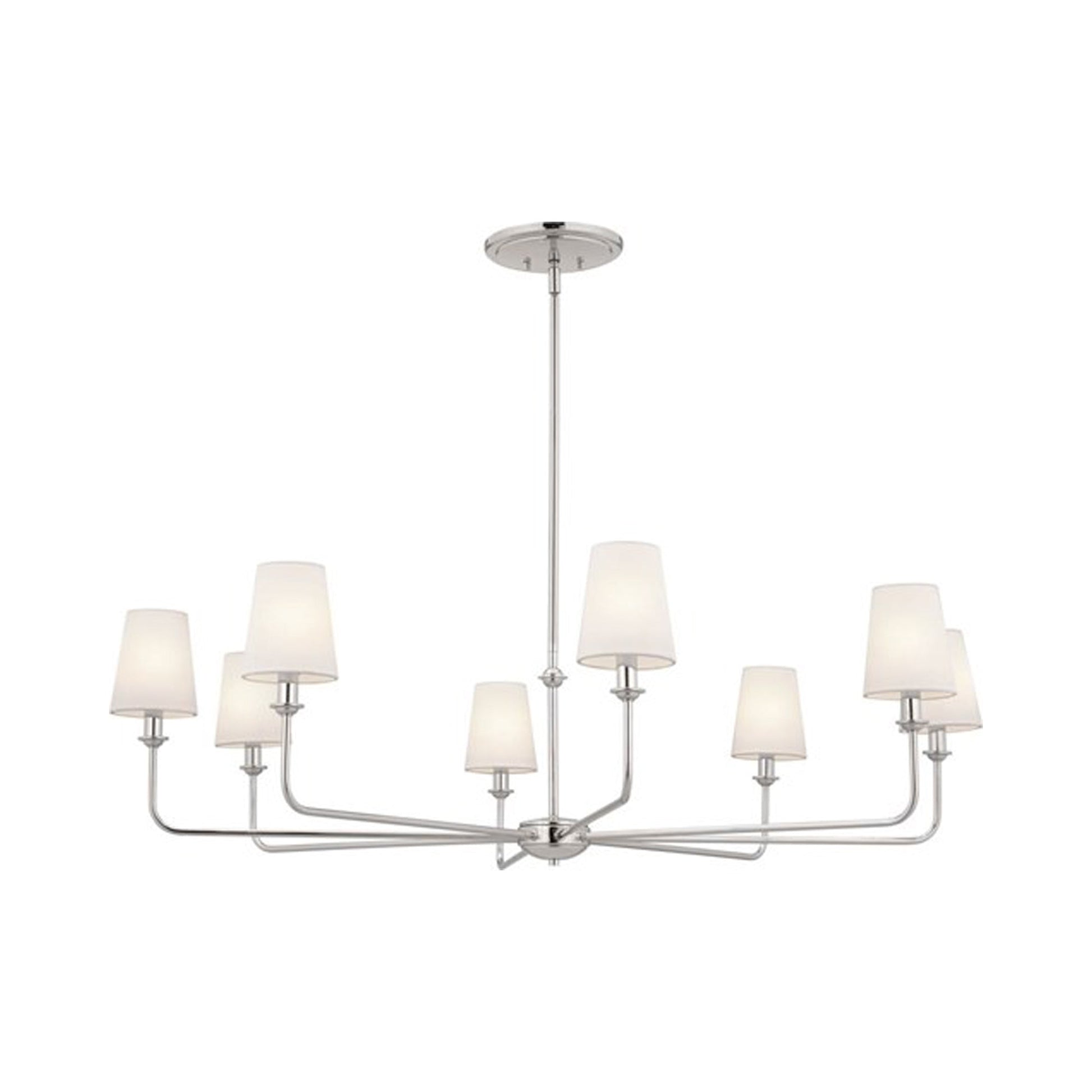Pallas Chandelier in Polished Nickel (8-Light).