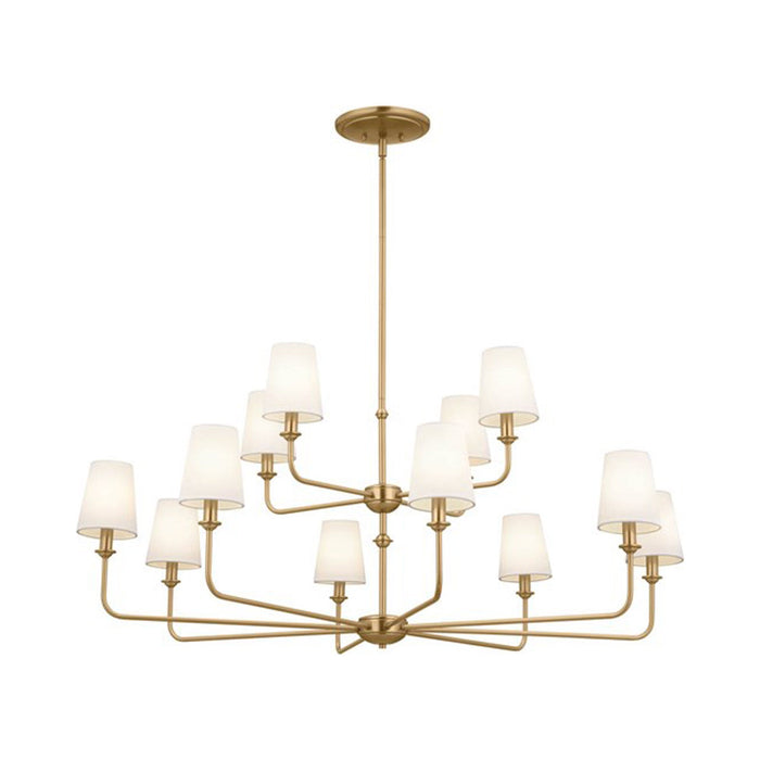Pallas Chandelier in Brushed Natural Brass (12-Light).