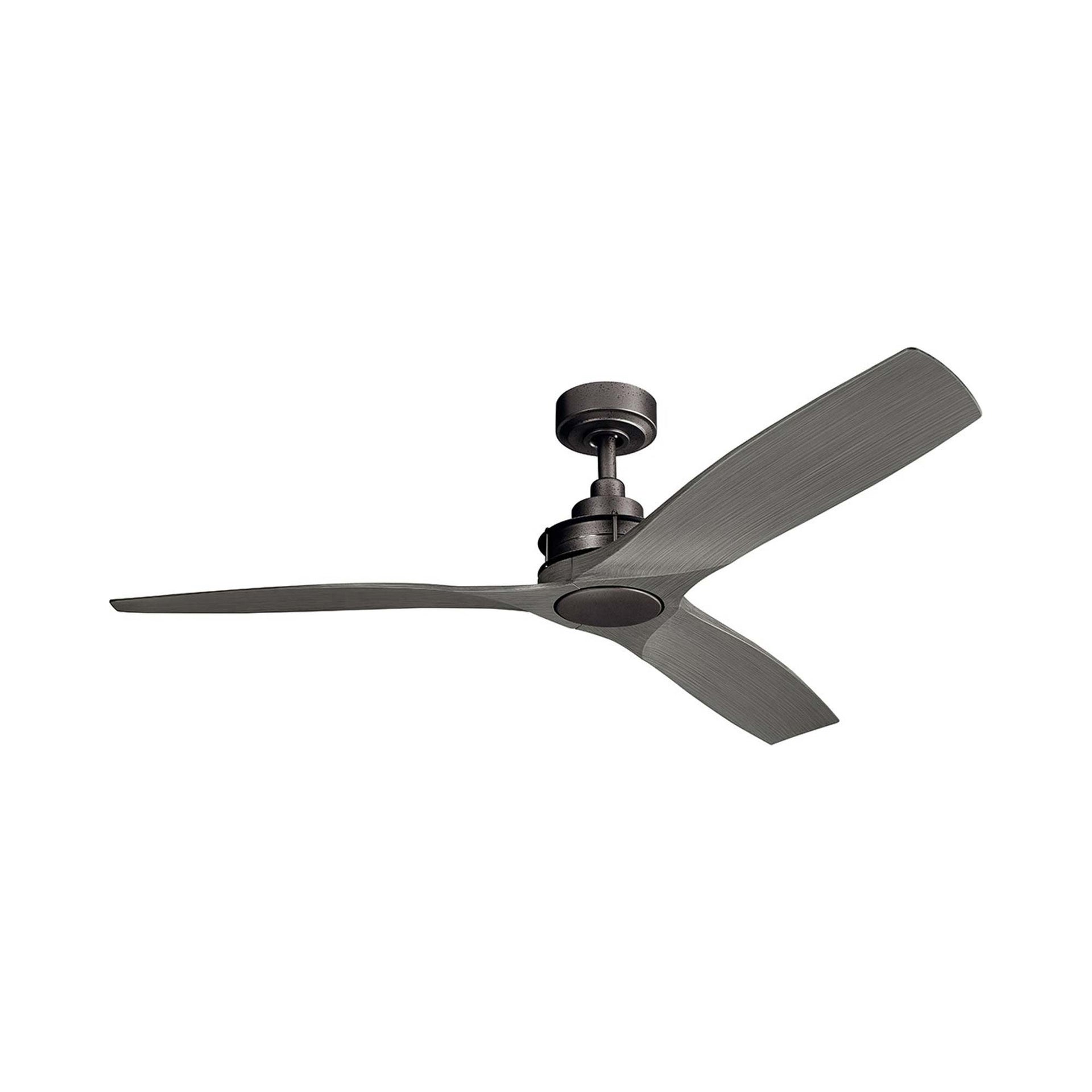 Ried 56" Anvil Iron Ceiling Fan with Driftwood Blades