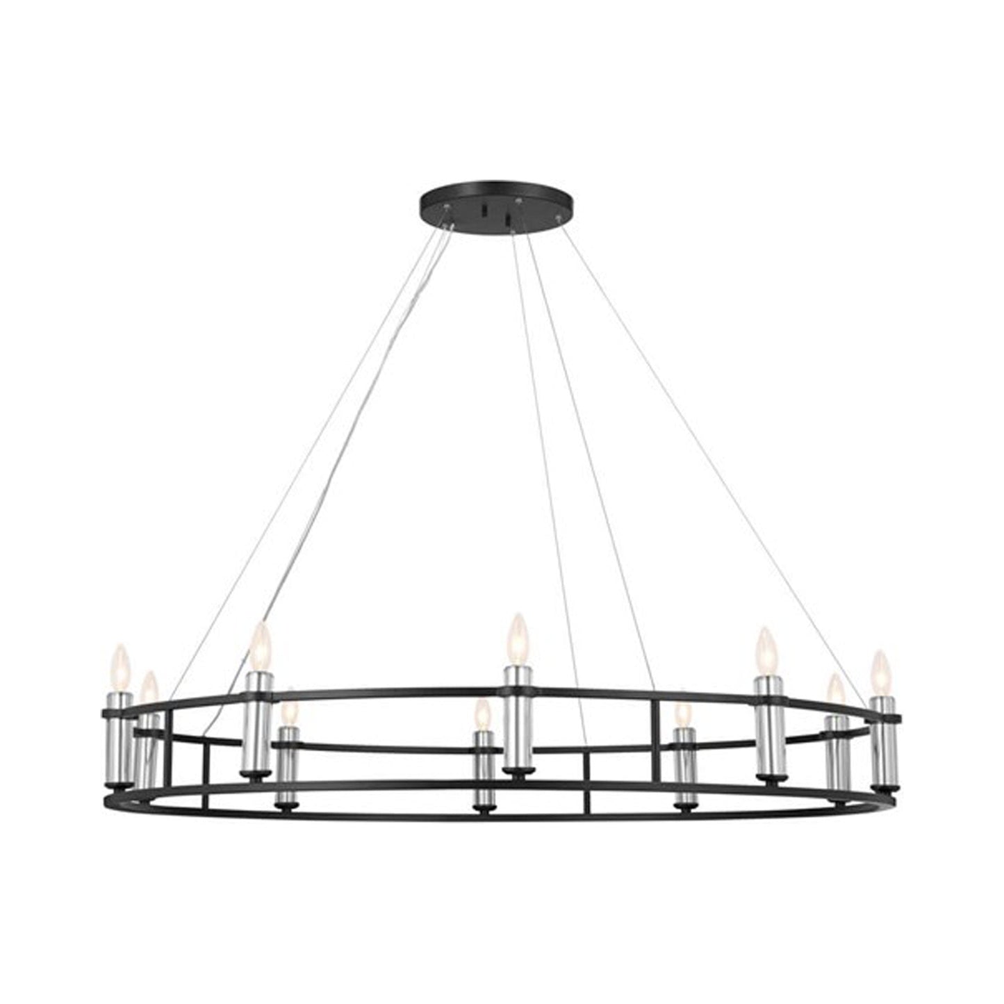 Rosalind Chandelier in Black (10-Light).