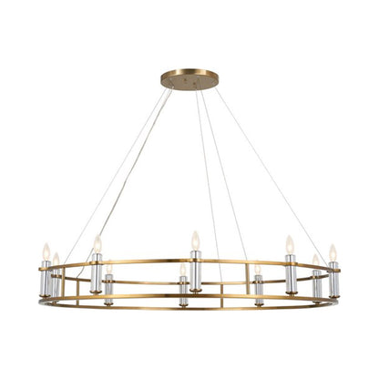 Rosalind Chandelier in Brushed Natural Brass (10-Light).