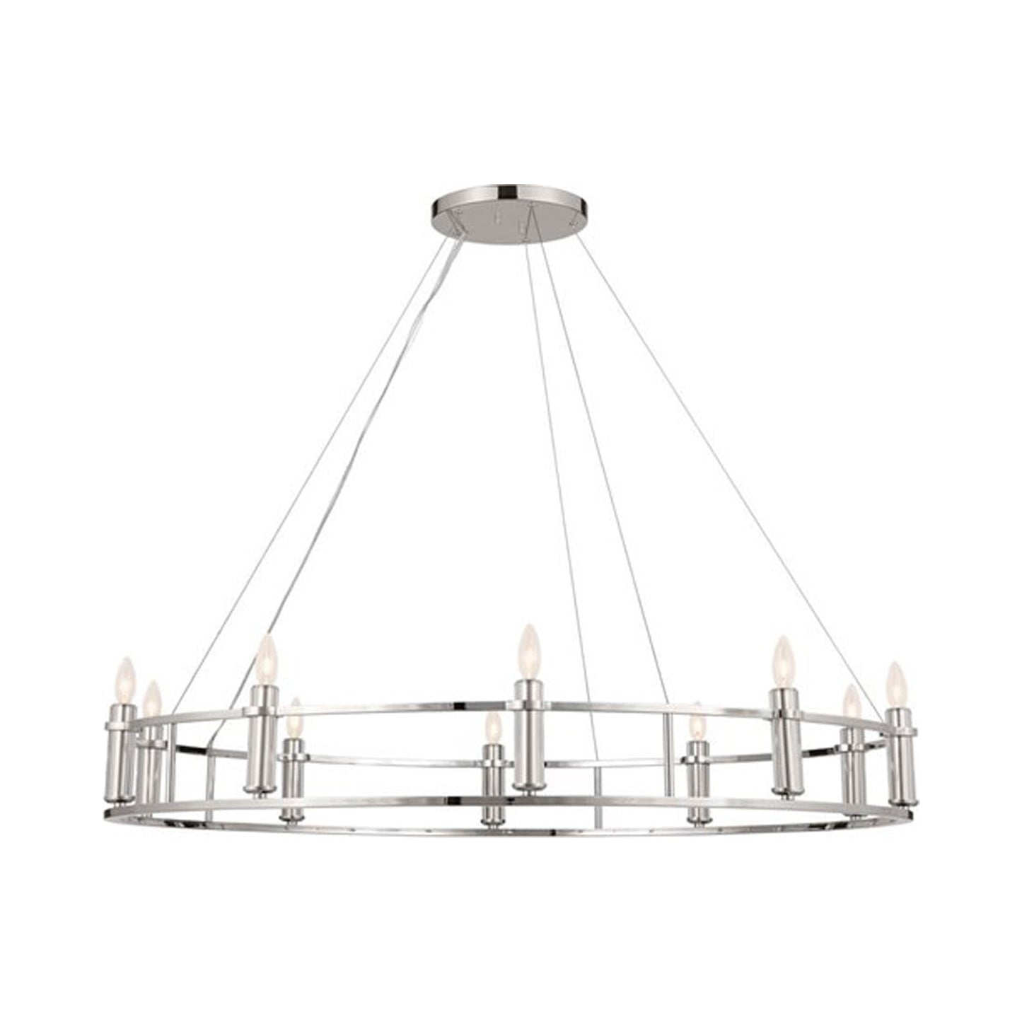 Rosalind Chandelier in Polished Nickel (10-Light).