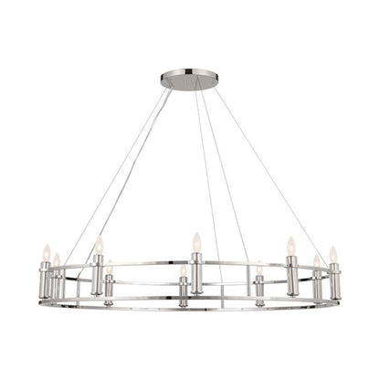 Rosalind Chandelier in Polished Nickel (10-Light).
