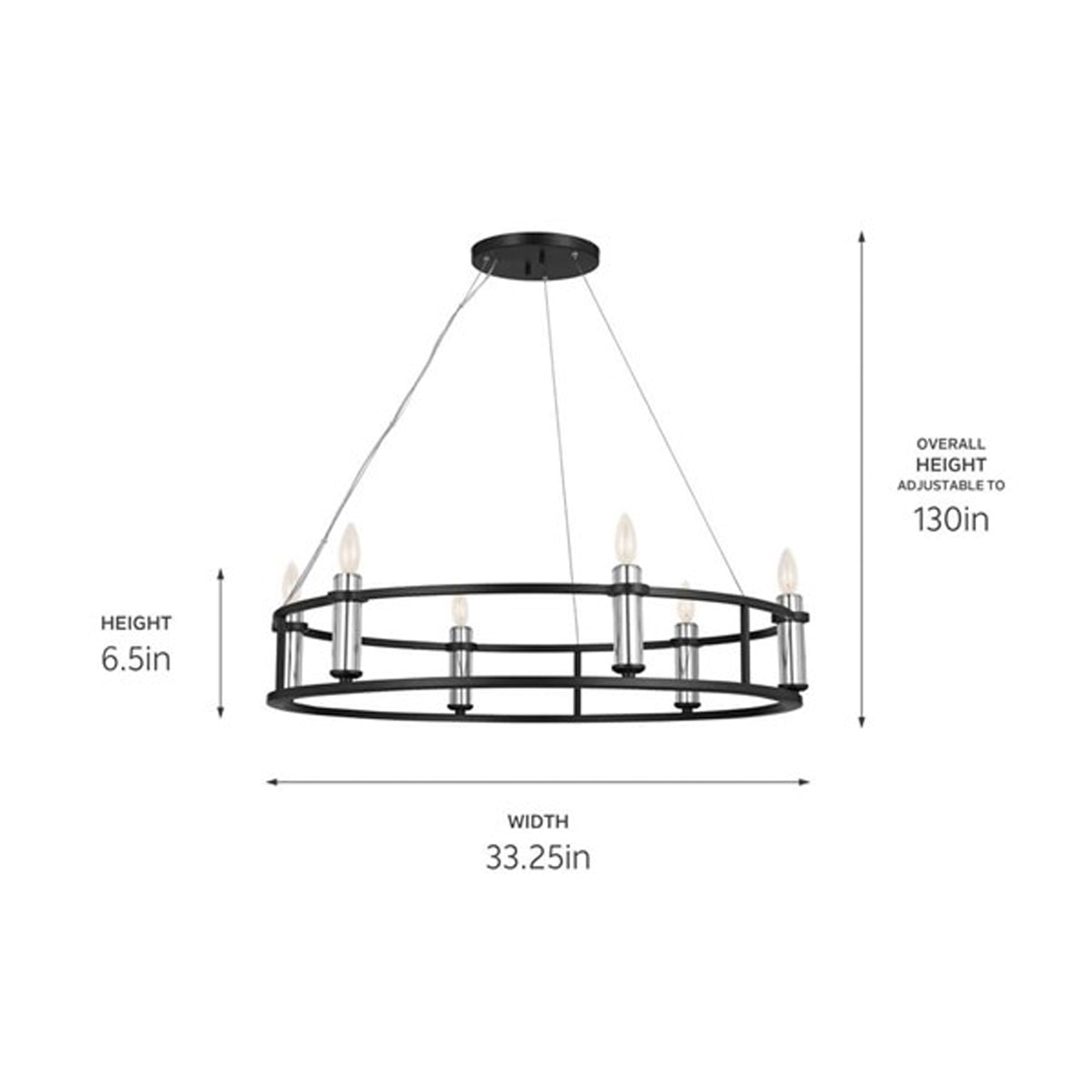 Rosalind Chandelier - line drawing.